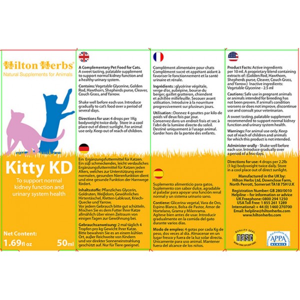 Kitty KD - 1.69fl oz Bottle Label